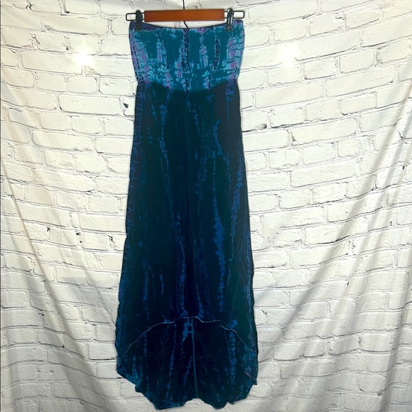 Hard Tail Dresses & Skirts - Hard Tail Forever Blue and Purple Strapless High Low Maxi Dress Size Medium